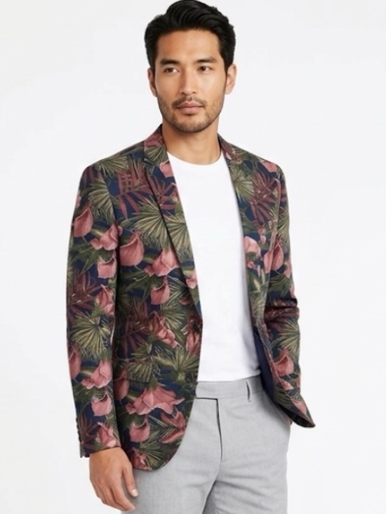 Other - J. Ferrar Slim Fit Blazer - Navy with Red Accent